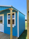 10 x 12 Custom Light Blue Smart Panel Wood Shed