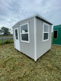08 x 10 "Tiny Building/Guardhouse" Light Grey & White Steel