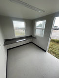 08 x 10 "Tiny Building/Guardhouse" Light Grey & White Steel