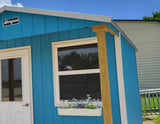 10 x 12 Custom Light Blue Smart Panel Wood Shed