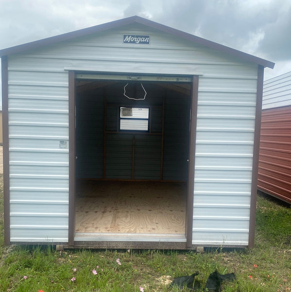 10 x 16 Peak Style Rollup Door Storage Shed