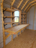 10 x 20 Barn w/ Porch, Loft, Workbench and More!