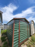 08 x 10 Forest Green Steel Single Door and Window Shed - H205629