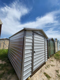 08 x 10 Grey Steel Single Door and Window Shed