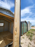 08 x 10 Grey Steel Single Door and Window Shed