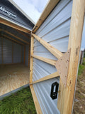 10 x 12 Steel Peak Storage Shed in Dark Grey with Almond Siding -H205229