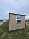 10 x 10 Lined Deluxe Office in Tan & Brown