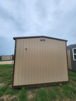 10 x 10 Lined Deluxe Office in Tan & Brown