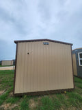 10 x 10 Lined Deluxe Office in Tan & Brown