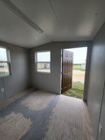 10 x 10 Lined Deluxe Office in Tan & Brown