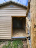 12x16 Steel Peak Storage in Tan with Double Doors