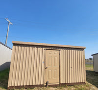 16 x 20 Steel Morgan in Tan Siding and Trim with Full Electrical