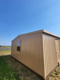 16 x 20 Steel Morgan in Tan Siding and Trim with Full Electrical