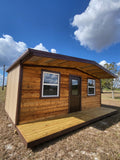 14 x 20 Log Cabin with Covered Front Porch