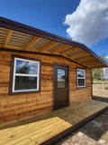 14 x 20 Log Cabin with Covered Front Porch