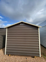 08 x 12 Peak Storage in Dark Grey Steel with Almond Trim