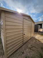 10 x 12 Peak Storage in Tan Steel with Tan Trim