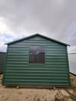 10 x 12 Peak Steel Storage Shed in Green with Window