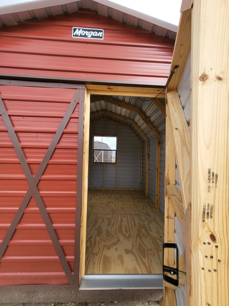 10x12 Red Morgan Barn with Double Doors