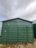 10 x 12 Peak Steel Storage Shed in Green with Window