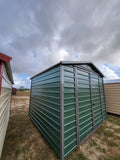 10 x 10 Green Steel Peak Storage Shed with Window