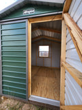 10 x 10 Green Steel Peak Storage Shed with Window