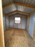 10 x 10 Green Steel Peak Storage Shed with Window