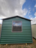 10 x 10 Green Steel Peak Storage Shed with Window