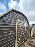 12 x 12 Dark Grey Steel with Almond Trim and Window