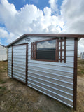 10 x 12 Steel Shed with Center Door and Window