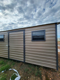 10 x 16 Beige Steel Storage with Two Windows and Center Door