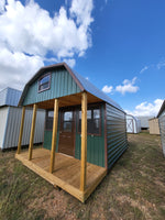 12 x 16 Barn w/ Porch, Loft, and Back Window