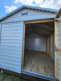 12x12 White Steel Classic Morgan Barn with Double Doors