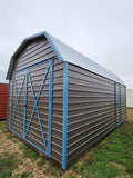 12 x 20 Morgan Steel Barn with Double Doors and Side Single Door