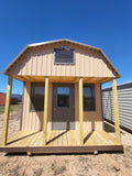 12 x 20 Barn w/ Porch with Loft and Windows