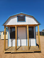 10 x 20 Barn w/ Porch, Loft, Shelves and Back Window