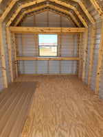 10 x 20 Barn w/ Porch, Loft, Shelves and Back Window