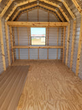 10 x 20 Barn w/ Porch, Loft, Shelves and Back Window