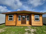 12x24 Wood front Cabin with Porch