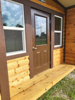 12x24 Wood front Cabin with Porch