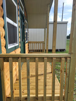 14x24 Wood Accent Cabin Shell with Porch