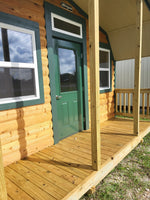 14x24 Wood Accent Cabin Shell with Porch