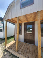 12x32 Barn w/ Porch with Loft and Windows