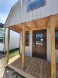 12x32 Barn w/ Porch with Loft and Windows
