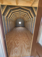 12x32 Barn w/ Porch with Loft and Windows