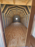 12x32 Barn w/ Porch with Loft and Windows