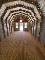 12x32 Barn w/ Porch with Loft and Windows