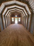 12x32 Barn w/ Porch with Loft and Windows