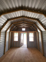 12x32 Barn w/ Porch with Loft and Windows