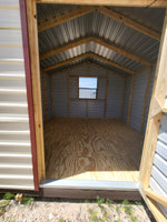 12x12  Steel Peak Storage w/Single Door & Window